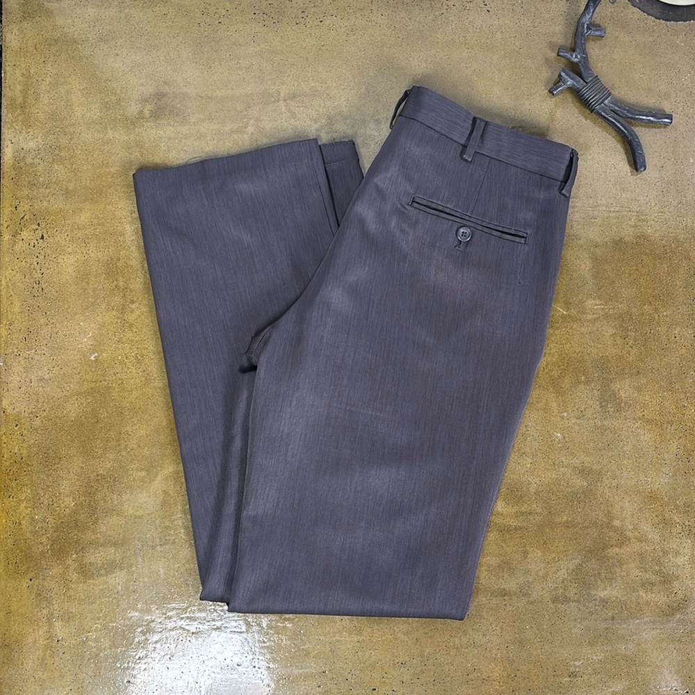 Kenneth Cole Reaction Straight Leg Dress Pants - Charcoal - 34x32